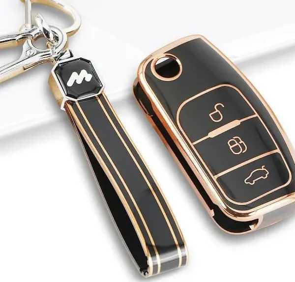 Ecosport, Ford Fiesta, and Figo Flip Key Compatible | Car Accessories | Protects and Decorates Car Key