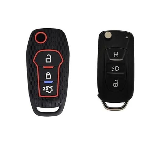Premium Silicone Car Key Cover – Black, Fits for Bolt, Nexon, Tiago, Tigor, Hexa, Zest – Durable Protection and Stylish Design (Pack of 1).