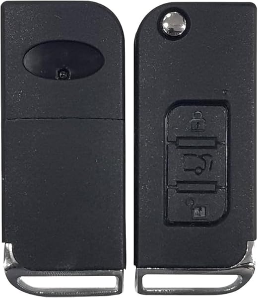 flip Key Shell fit for Mahindra XUV 500, 3 Buttons Key, Black