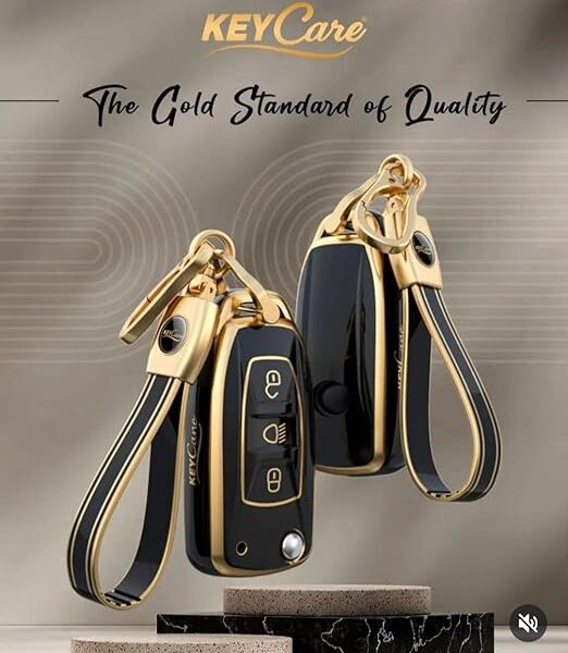 key shield Silicone Smart Key Cover Compatible with Tata Nexon | Harrier | Safari 2021 | Altroz | Tigor | EV | Punch Tiago EV Electric (Black)